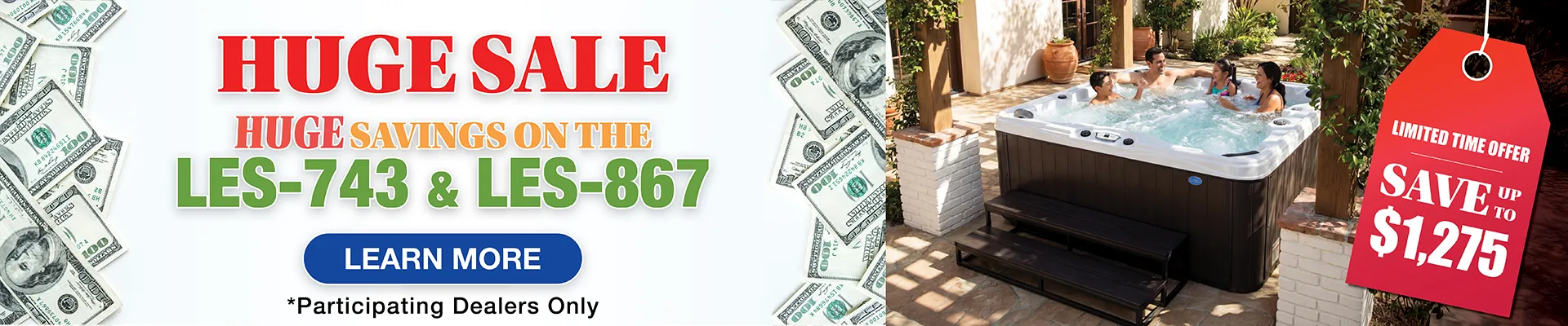 Calspas hot tub being used in a family setting - Abilene